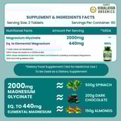 2 - Vlado's Himalayan Organics Chelated Magnesium Glycinate 2000mg,  Unflavoured  120 tablet(s) 