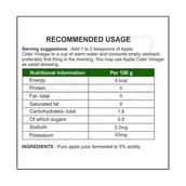 supplement - Sinew Nutrition Apple Cider Vinegar,  0.750 L  Unflavoured 