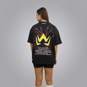 4 - MuscleBlaze LWL Oversized Tshirt, Medium Black