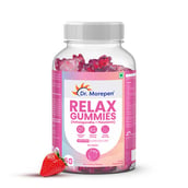 1 - Dr. Morepen Relax Gummies with Ashwagandha & Melatonin Strawberry Flavour, 60 gummies