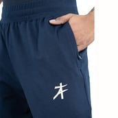 7 - Athflex Men's Straight Fit Classic Workout Pants,  Navy Blue  Medium 