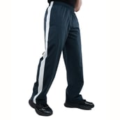 3 - Athflex Men's Lightweight Straight Fit Classic Stripe Pant, Navy Blue XL
