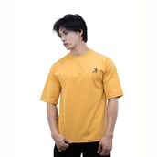 1 - Athflex Relaxed Fit Round Neck Unchained Oversize T-Shirt,  Large  Yellow 