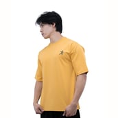 2 - Athflex Relaxed Fit Round Neck Unchained Oversize T-Shirt,  XL  Yellow 