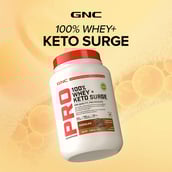 4 - GNC Pro Performance 100% Whey + Keto Surge,  2 lb  Chocolate 