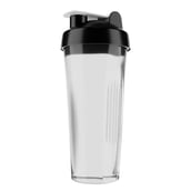 2 - Healthfarm Fitness Plastic Leakproof Shaker for Protein Shake, Black/Clear 600 ml