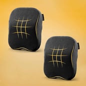 betterhood Ergonomic Memory Foam Neck Support Cushion,  Headrest for Car  Black (Pack of 2) 