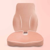 1 - betterhood Coccyx Back Support & Seat Cushion Combo,  Peach  for Chair 