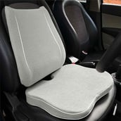 1 - betterhood Car Backrest & Seat Cushion Combo,  Grey  for Lumbar Support 