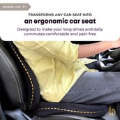 4 - betterhood Car Backrest & Seat Cushion Combo,  Black  for Lumbar Support 