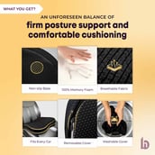3 - betterhood Car Seat Cushion, Black for Lumbar Support