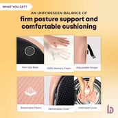 3 - betterhood Coccyx Back Support & Seat Cushion Combo,  Peach  for Chair 