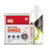 MuscleBlaze Biozyme Shred 90 tabs & Liquid L-Carnitine 300 ml Lemon Lime Combo