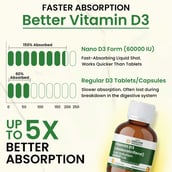 7 - Vlado's Himalayan Organics Vitamin D3 60000 IU Shots, 5 ml Orange (Pack of 8)