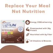 3 - Dr. Morepen LightLife Power Plan,  10 sachets/pack  Pre-Meal Nutrition Mix flavour Assorted & On-The-Go Meal 5 Sachets flavour Chocolate 