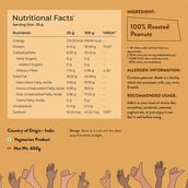 5 - Nutrabay Foods All-Natural Peanut Butter, 400 g Unsweetened, Crunchy