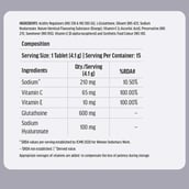 HealthKart HK Vitals Glutathione Effervescent Orange 15 tabs & 10% Vitamin C Face Serum 30 ml Combo