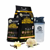 1 - Muscle Trail Gold Standard Series 100% Natural Whey Protein, 60 sachets/pack Vanilla (with Free Shaker Inside)