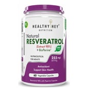 1 - HealthyHey Nutrition Resveratrol Extract 98% Plus BioPerine,  60 capsules 