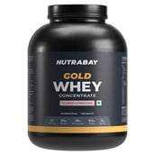 1 - Nutrabay Gold Concentrate Whey Protein, 4.4 lb Strawberry Milkshake