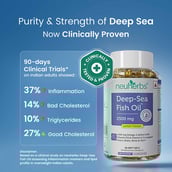 2 - Neuherbs Omega 3 Deep Sea Fish Oil for Heart, Brain & Bone Lemon Flavour,  60 softgels 