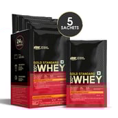 1 - ON (Optimum Nutrition) Gold Standard 100% Whey Protein, 5 sachets/pack Alphonso Mango