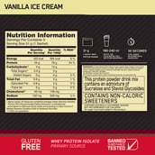 10 - ON (Optimum Nutrition) Gold Standard 100% Whey Protein, 5 sachets/pack Vanilla Ice Cream