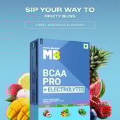 40 - MuscleBlaze BCAA PRO + ELECTROLYTES,  48 g  6 Servings  Tropical fest, Litchi & Watermelon kool Aid