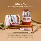 7 - GNC Pro Performance Ashwagandha Honey Stick,  10 sachets/pack 