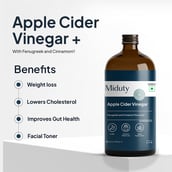 4 - Miduty Apple Cider Vinegar+ with Fenugreek & Cinnamon,  500 ml  Stevia 