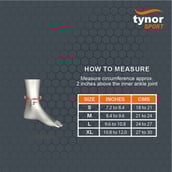 4 - Tynor Ankle Binder Air Pro, Black/Orange XL