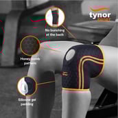 2 - Tynor Knee Cap Air, Black/Orange Small