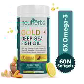 1 - Neuherbs Gold Deep Sea 6X Omega 3 Fish Oil Lemon Flavour, 60 softgels