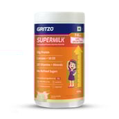 Supermilk Gritzo Height+ for 7-12 Yrs Girls Personalized Protein & Nutrition Drink Mix,  400 g  Creamy Vanilla 