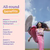 4 - Supermilk Gritzo Height+ for 13+ Yrs Girls Personalized Protein & Nutrition Drink Mix, 400 g Double Chocolate