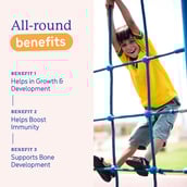 4 - Supermilk Gritzo Height+ for Boy 7-12 Yrs Personalized Protein & Nutrition Drink Mix, 800 g Double Chocolate