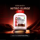 4 - GNC Pro Performance 100% Whey + Nitro Surge,  4 lb  Chocolate 