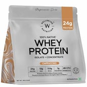 1 - Wellbeing Nutrition 100% Native Whey Protein Isolate + Concentrate,  2.2 lb  Cappuccino 