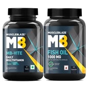 MuscleBlaze Fish Oil & MB-VITE Daily Multivitamin & 60 Tabs Combo