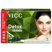 1 - VLCC Detox Facial Kit,  300 g  Removes Blemishes (with Free Rose Water Toner - 100ml) 