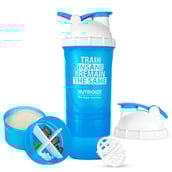 1 - GHC 3-Compartment Shaker Bottle,  Blue & Black  600 ml 