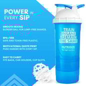 6 - GHC 3-Compartment Shaker Bottle,  Blue & Black  600 ml 