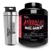 1 - Muscle Performance Anabolic Mass Gainer,  5.5 lb  Rabri Kulfi with Steel Shaker 