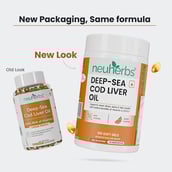 2 - Neuherbs Omega Deep Sea Cod Liver Oil Flavour Lemon,  100 softgels 