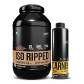 QNT ISO Ripped & Carnipump Ripping Pre-workout 500 ml Navel Orange Combo, 4.4 lb Cafe Bevarabia