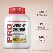 3 - GNC Pro Performance Weight Gainer,  6.6 lb  Vanilla Ice Cream with Steel Shaker 750ml 