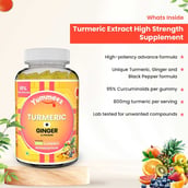 7 - Naturyz Turmeric + Ginger & Piperine Mix Fruit,  30 gummies 