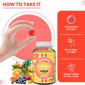8 - Naturyz Turmeric + Ginger & Piperine Mix Fruit, 50 gummies