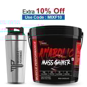 Muscle Performance Anabolic Mass Gainer,  11 lb  Irish Chocolate with Steel Shaker 