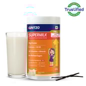 Supermilk Gritzo Growth+ for Girl 7 to 9 years,  400 g  Creamy Vanilla 